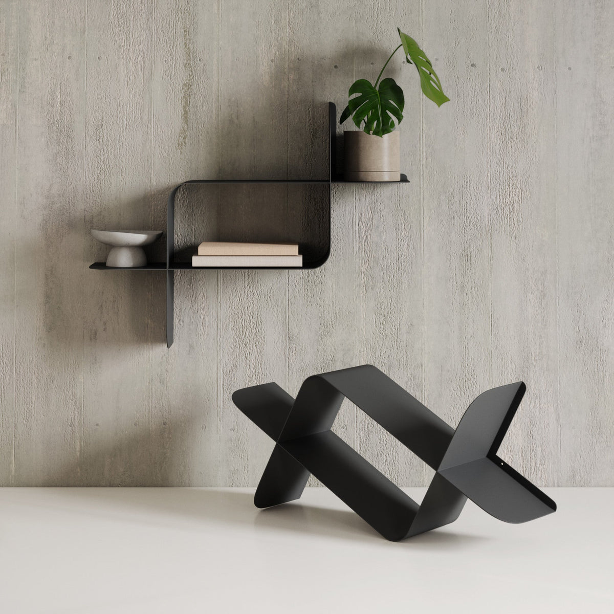 Montage Metal Wall Shelves, Set of 2