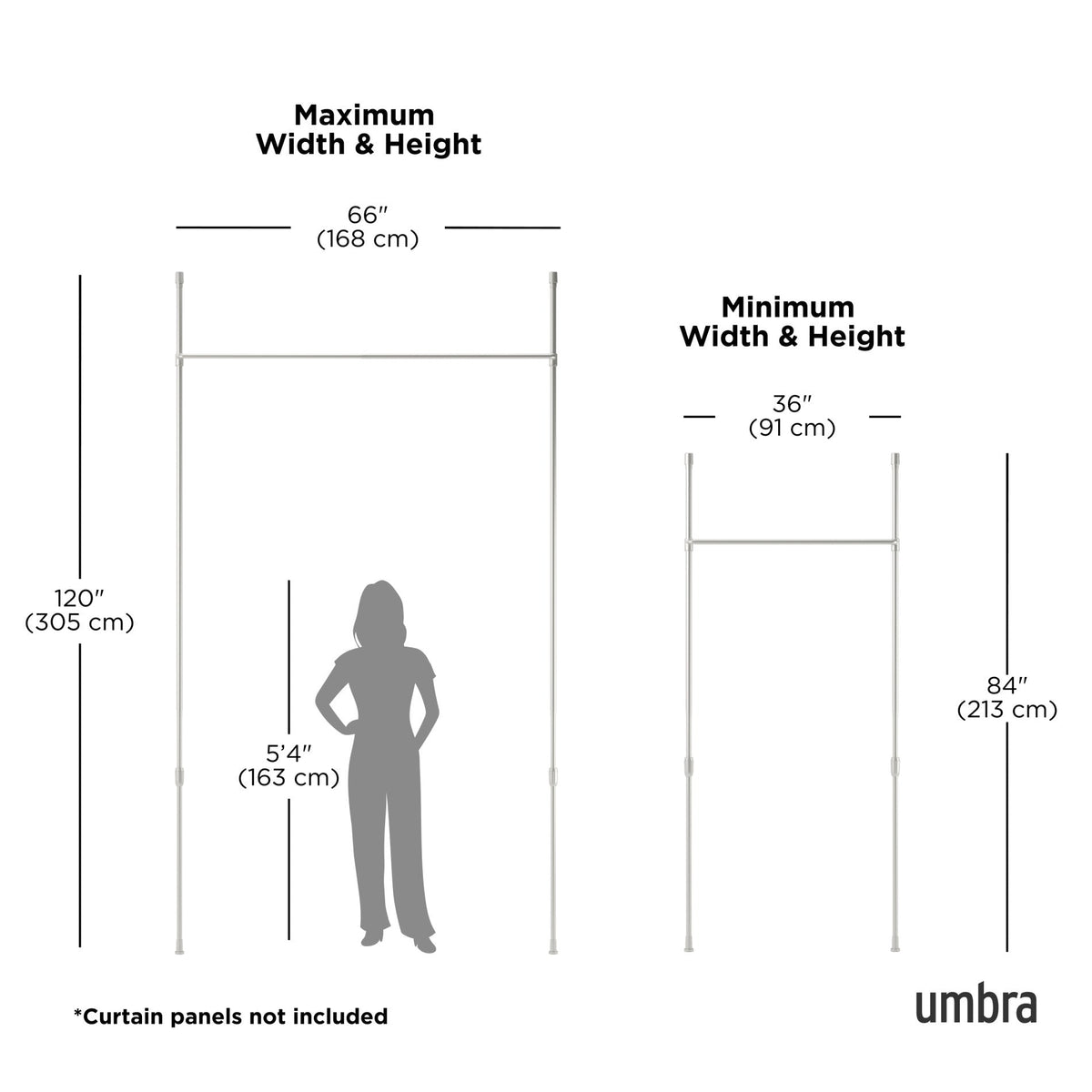 Anywhere Curtain Rod & Room Divider